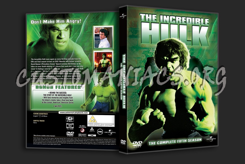 The Incredible Hulk Season 5 dvd cover