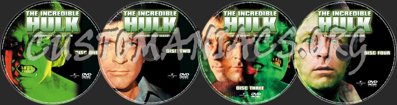 The Incredible Hulk Season 1 dvd label