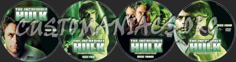 The Incredible Hulk Season 4 dvd label