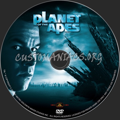 The Planet Of The Apes dvd label
