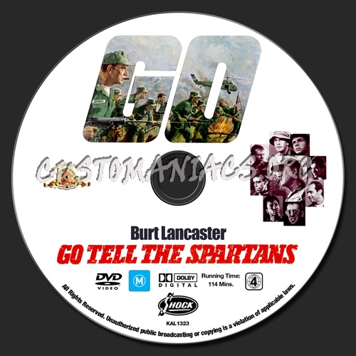 Go Tell The Spartans dvd label