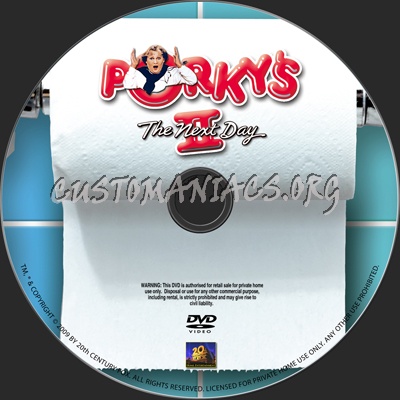 Porky's II - The Next Day dvd label