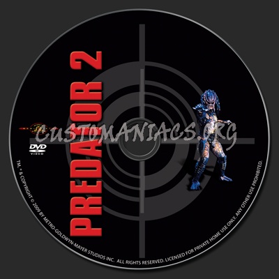 Predator 2 dvd label
