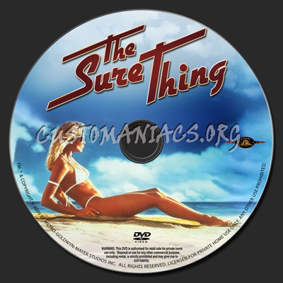 The Sure Thing dvd label