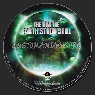 The Day The Earth Stood Still dvd label