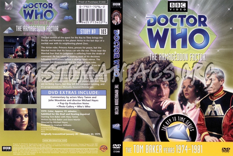 Doctor Who 103 Armageddon Factor dvd cover
