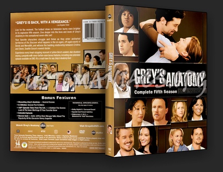 Grey's Anatomy Season 5 dvd cover