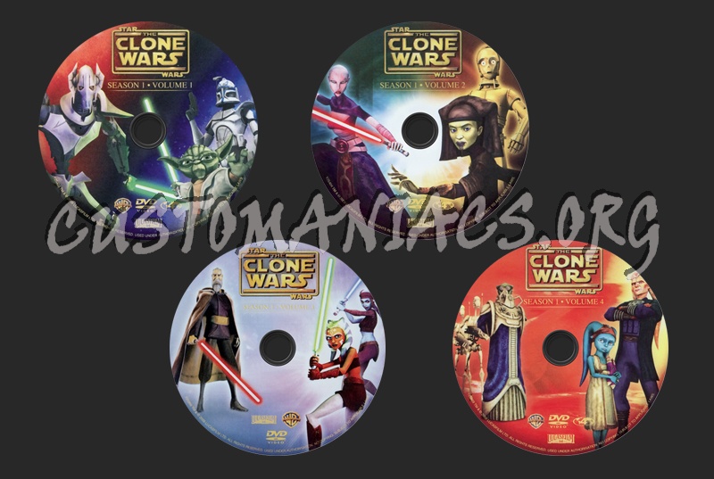 Star Wars: The Clone Wars - Season 1 dvd label