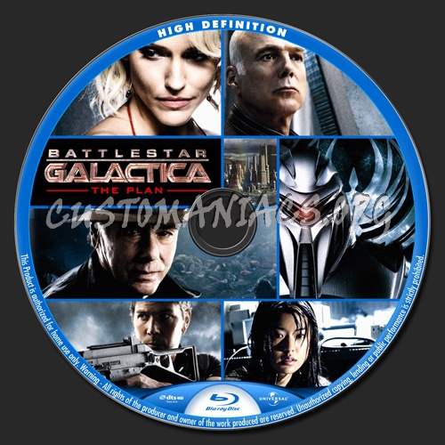 Battlestar Galactica - The Plan blu-ray label