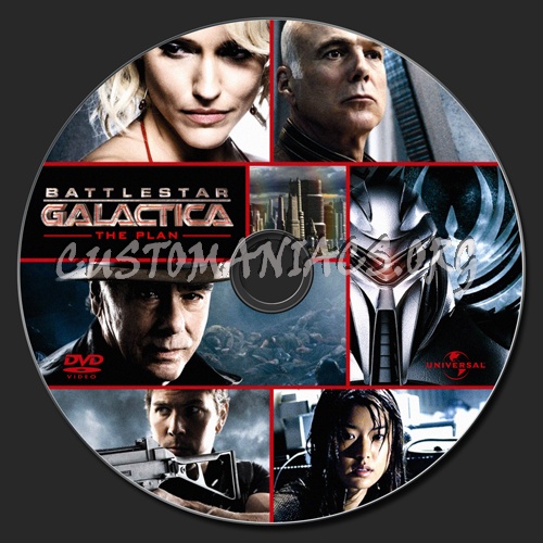 Battlestar Galactica - The Plan dvd label