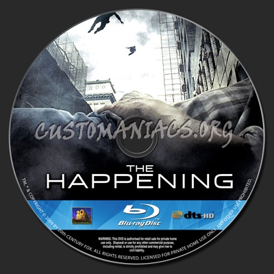 The Happening blu-ray label