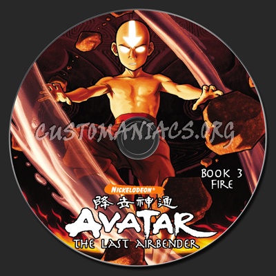 Avatar:  The Last Airbender Book 3 dvd label