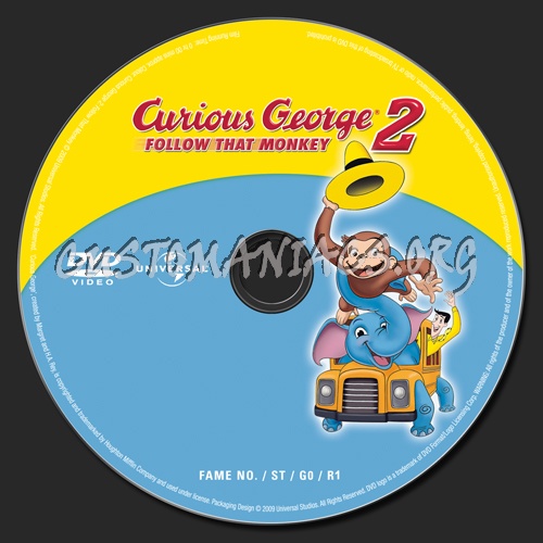 Curious George 2 dvd label