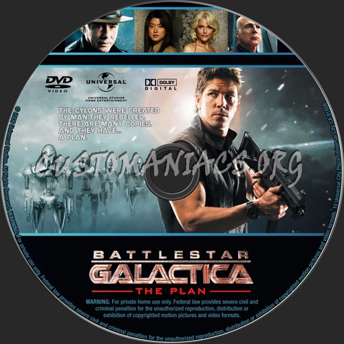 Battlestar Galactica The Plan dvd label