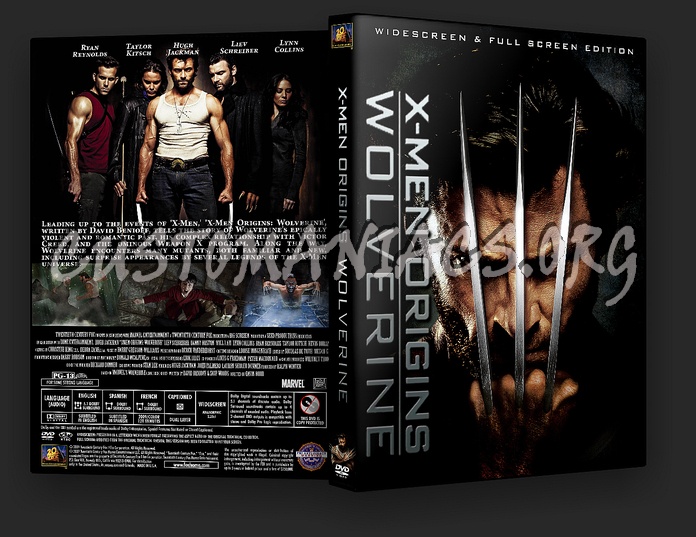 XMen Origins: Wolverine dvd cover