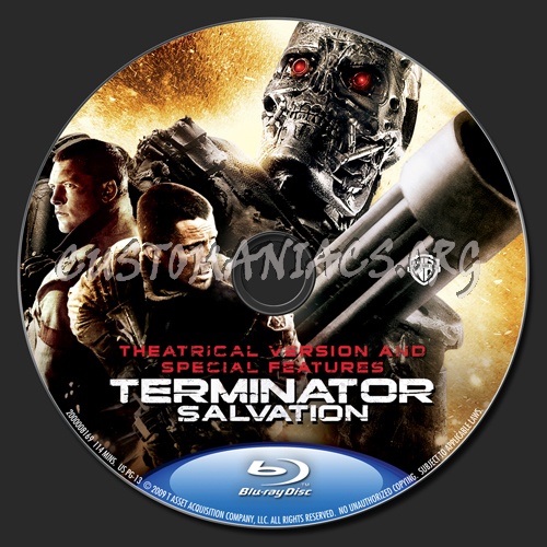 Terminator Salvation blu-ray label