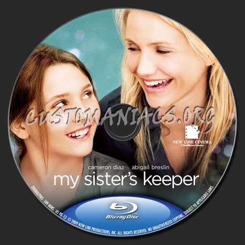 My Sister's Keeper blu-ray label
