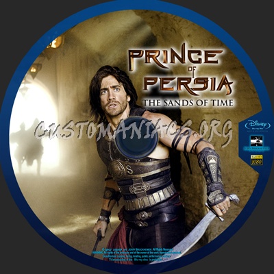 Prince of Persia -The Sands of Time blu-ray label