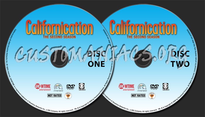 Californication Season 2 dvd label