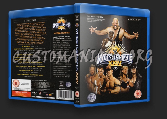 Wrestlemania XXIV blu-ray cover