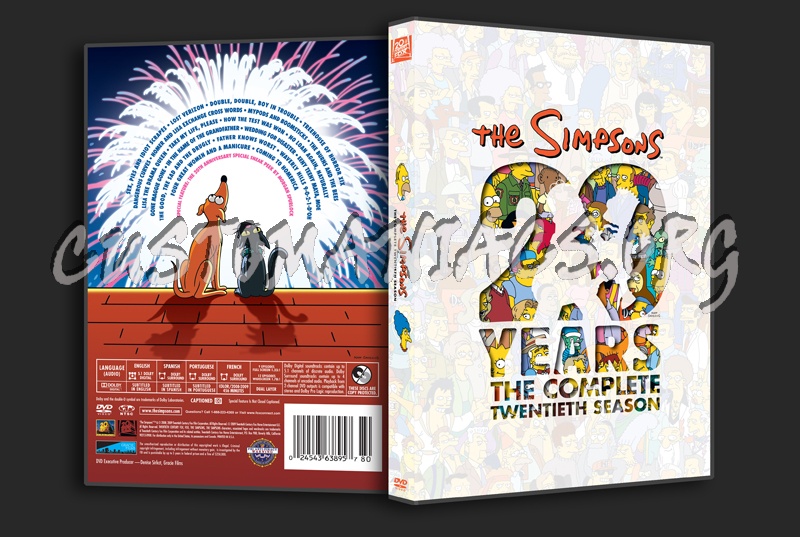 The Simpsons Season 20 dvd cover