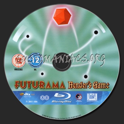 Futurama Bender's Big Game dvd label
