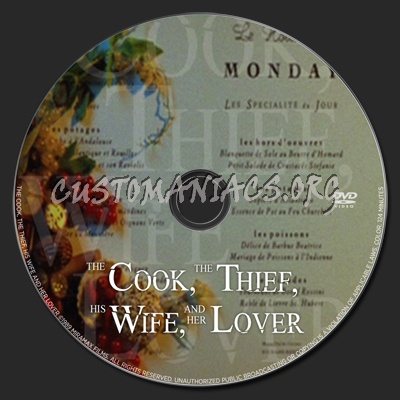 The Cook, The Thief, His Wife and Her Lover dvd label