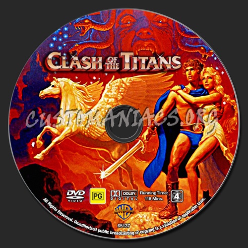 Clash Of The Titans dvd label
