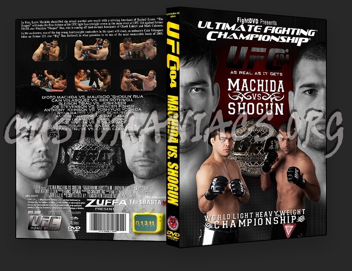 UFC 104 Machida vs Shogun dvd cover