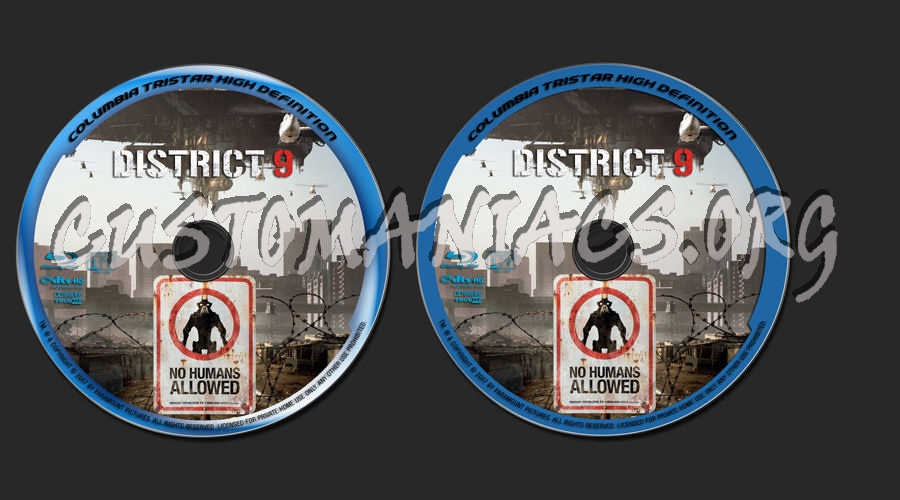 District 9 blu-ray label