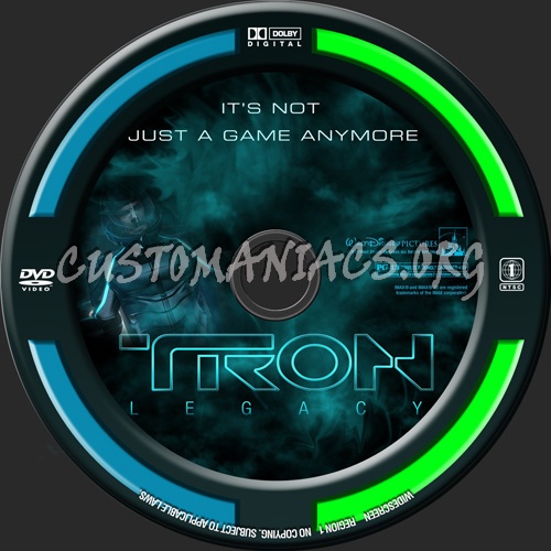 Tron legacy dvd label