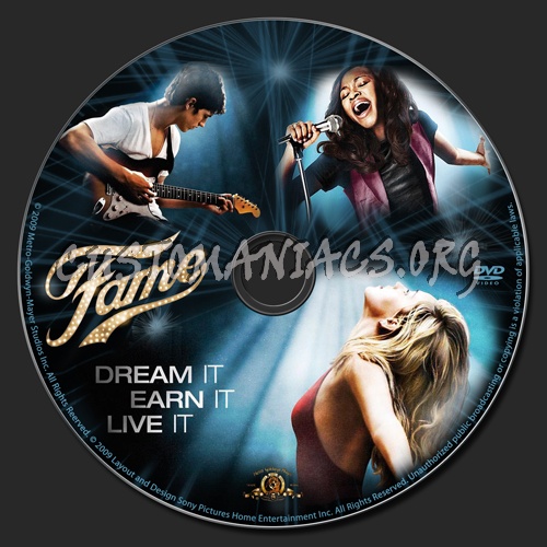 Fame dvd label