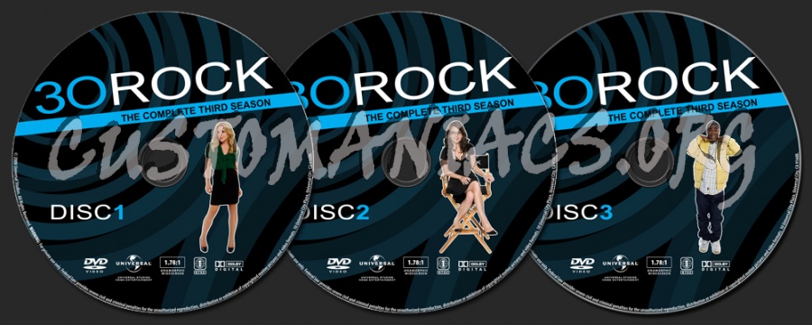 30 Rock Season 3 dvd label