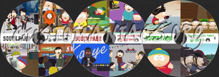 South Park Season 13 dvd label