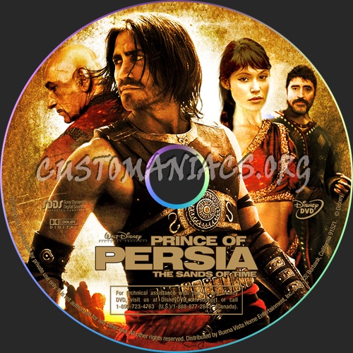 Prince of Persia: The Sands of Time dvd label