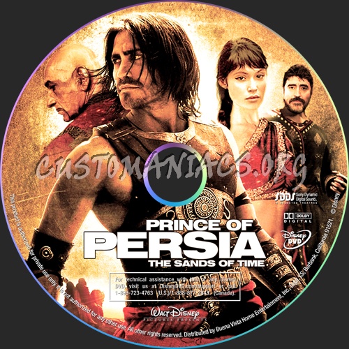 Prince of Persia: The Sands of Time dvd label