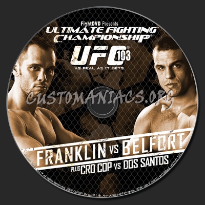 UFC 103 Franklin vs Belfort dvd label