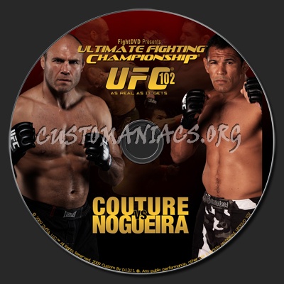UFC 102 Couture vs Nogueira dvd label