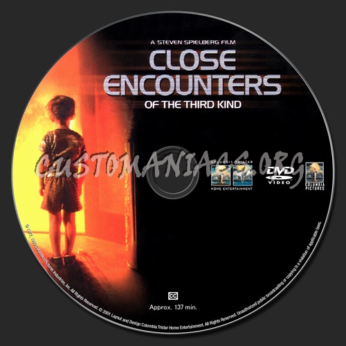 Close Encounters of the Third Kind dvd label