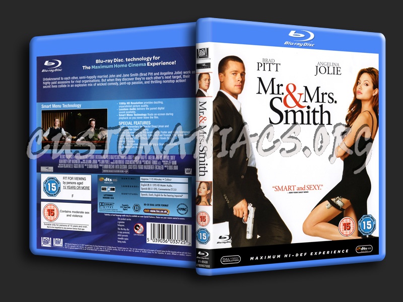 Mr and Mrs Smith blu-ray cover