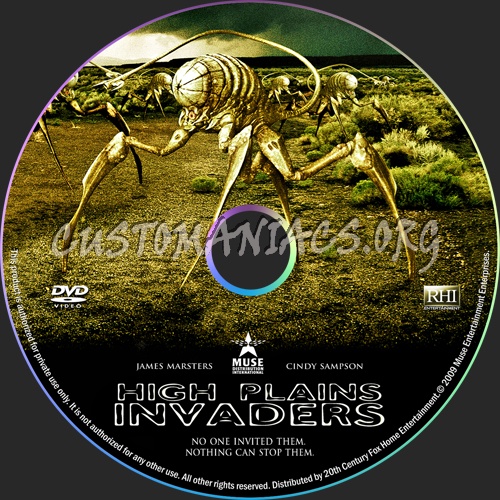 High Plains Invaders dvd label