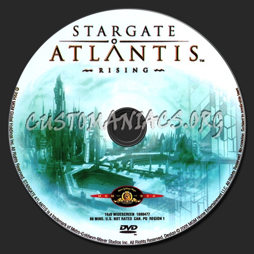 Stargate Atlantis - Rising dvd label