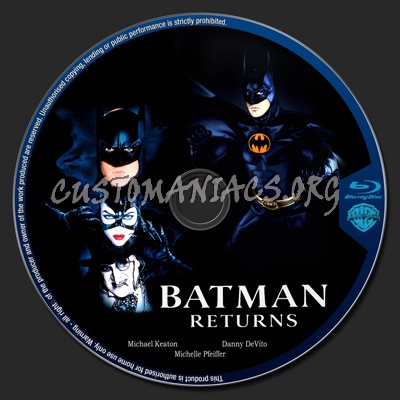 Batman Returns blu-ray label