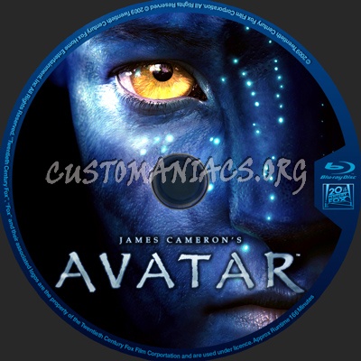 Avatar (2009) blu-ray label