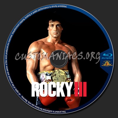 Rocky III blu-ray label