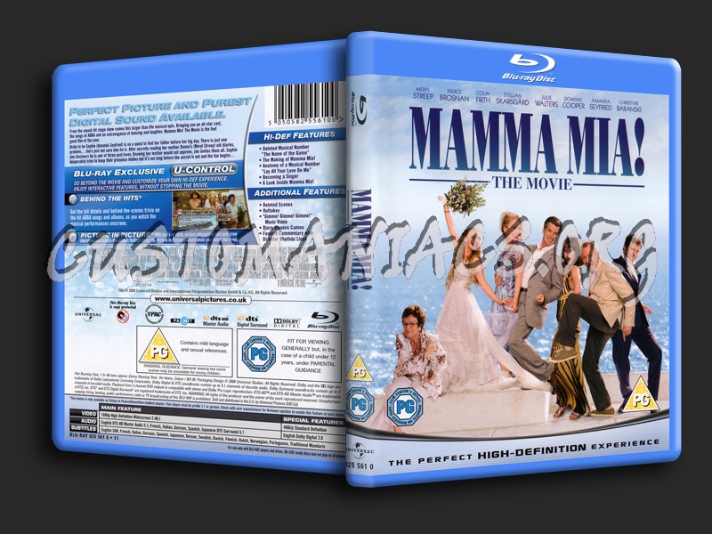 Mamma Mia! The Movie blu-ray cover