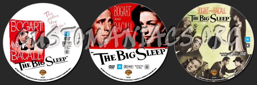 The Big Sleep dvd label