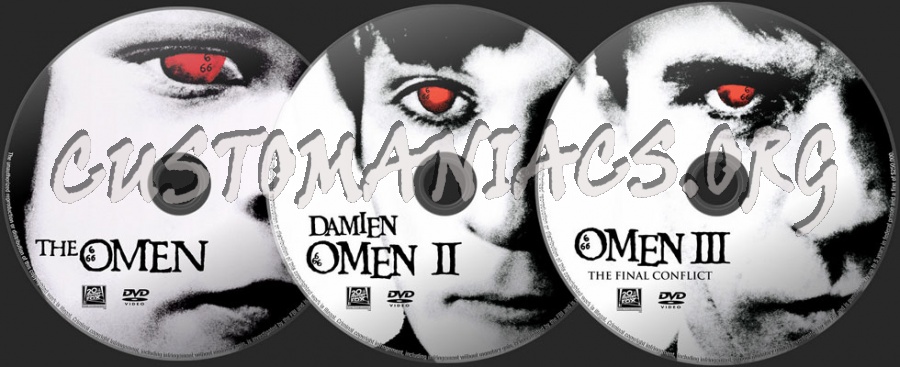The Omen Trilogy dvd label