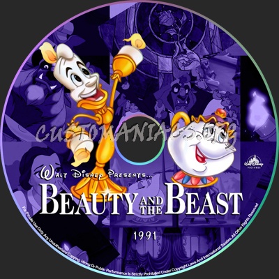 Beauty and the Beast - 1991 dvd label