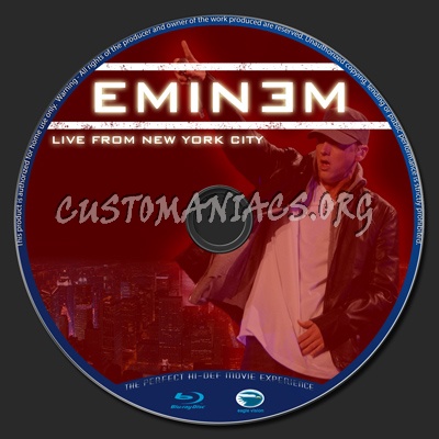 Eminem : Live In New York City blu-ray label
